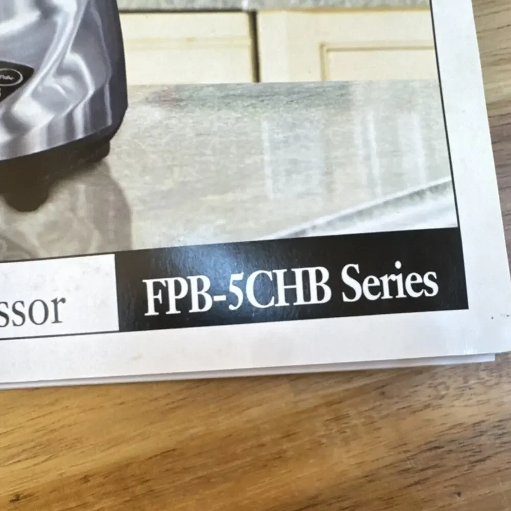 New Cuisinart FPB-5CHB Series‎ Food Processor Lid Blade Clear Black Replacement